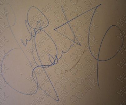 [julie grant autograph 1960s]