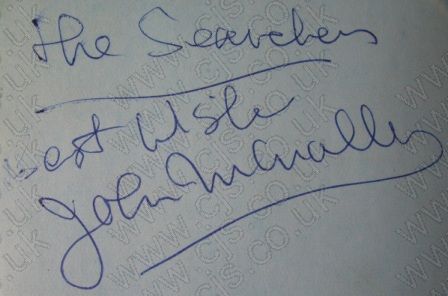 [searchers john mcnally autograph 1960s]