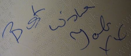 [the saints tab autograph 1960s]