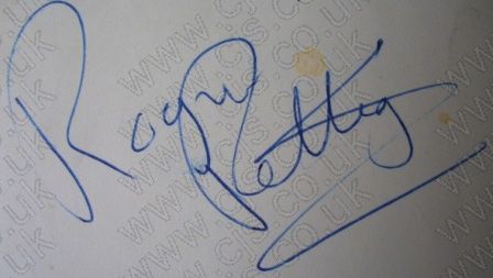 [roger retting downbeats autograph 1960s]