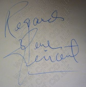 [gene vincent autograph 1960s]