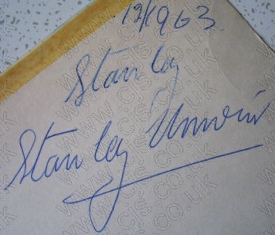 [stanley unwin autograph 1960s]