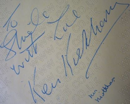 [ken kirkham autograph 1960s]