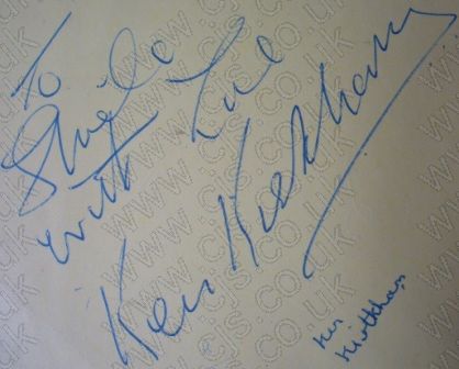 [ken kirkham autograph 1960s]
