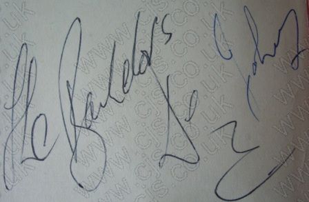 [bachelors dec and johny autograph 1960s]