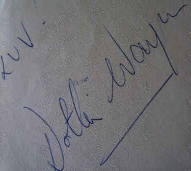 [dottie wayne autograph 1960s]