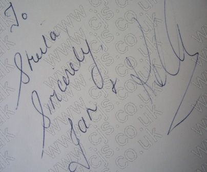 [jan and kelly autograph 1960s]